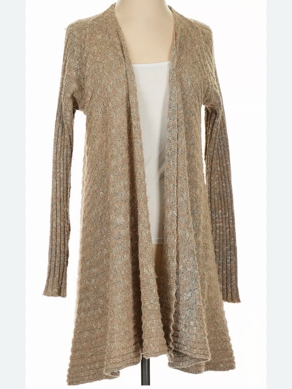 Cozy Open-Front Women's Cardigan Sweater - Beige Free People
